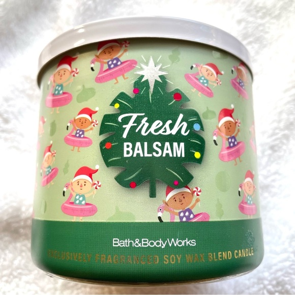NWT Bath & Body Works 3-Wick Scented Candle – Fresh Balsam 🌲❄️ - Picture 2 of 9